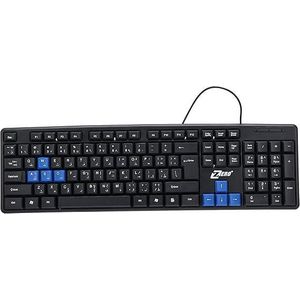 ZERO لوحة مفاتيح زيرو ZR-200 للكمبيوتر واللاب توب، أسود، سلكي كيبورد 