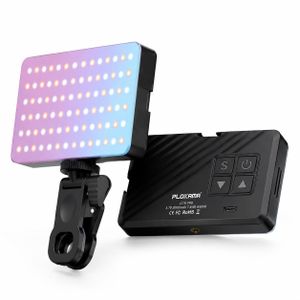 PLOKAMA Portable LED RGB flashlight for photography and videography, 2000mAh battery, 2700-6500K color temperature, up to 90 minutes of continuous use, model U160 pro