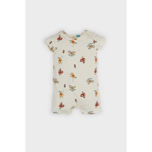 Defacto Disney Winnie The Pooh Jersey Short Sleeve Jumpsuit Baby Boy Newborn