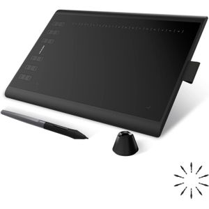 Huion Inspiroy H1060P Graphics Drawing Tablet with 8192 Pressure Sensitivity Battery-Free Stylus and 12 Customized Hot Keys, 10 x 6.25 inches Digital Art Tablet for Mac, Windows PC and Android