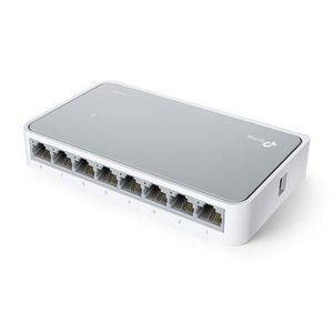 TP-Link Tl-Sf1008D 8-Port 10/100Mbps Desktop Switch - White / Grey