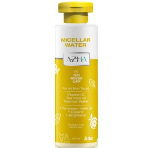 Azha Micellar Water For All Skin Types With Vitamin C Tea Tree Oil Thermal Water-200Ml (Packaging may vary)