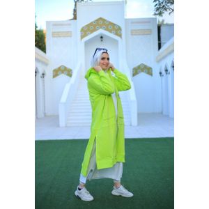 EMZ Collection Long  sweatshirt Cozy Neon Hoodie - One Size - Lemon 