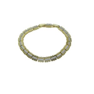 3Diamonds Elegant Glitter Platinum Bracelet for Women, Gold - Bracelet99
