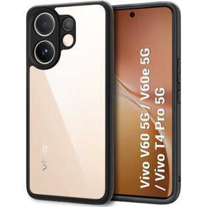 غطاء فاخر بإطار أسود من سلسلة Q الكريستال الصلب لهاتف Vivo V60