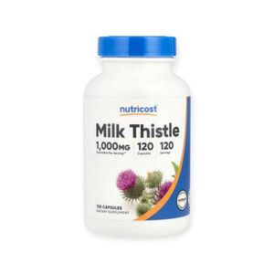 Nutricost Milk Thistle 1000 mg 120 Capsules 120 Servings - 120-Day Supply - Advanced Liver Cleansing, Detoxification & Antioxidant Support Matrix - Non-GMO & Gluten-Free