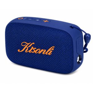 Kisonli K30 Portable Bluetooth Speaker & 6000mAh Power Bank – 12W Sound, Built-in Charging Cables, Waterproof & Flashlight