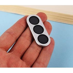 واقي عدسة كاميرا سامسونج جالاكسي A17، زجاج غير قابل للكسر ثلاثي الأبعاد لواقي الكاميرا، زجاج مقسى بدرجة صلابة 9، مقاوم للخدوش، مقاوم للغبار، تغطية من الحافة إلى الحافة (فضي)