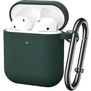 Keendex kx2326 silicone airpods cover with holding loop - dark green