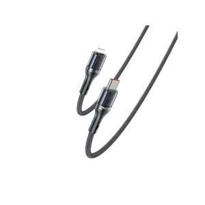 Yesido CA167 PD 27W Fast Charging Transparent Flip With Built-in Storage Velcro Type-C To IP Data Cable