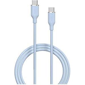 DEVIA Jelly Silicon Cable USB-C to USB-C 60W 1.2M - Blue