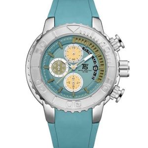 T5  Multifunction Chronograph Watch – Blue Dial – Silicon Strap – Water Resistant – H4024GA