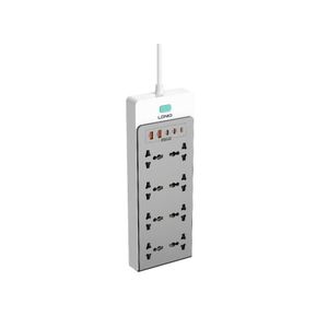 LDNIO SC4 13-in-1 Multi-function Power Strip with 8 AC Outlets, 2 USB-C, and 2 USB-A Ports