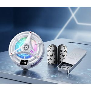 MEMO مبرد هاتف  TL07 مع مصابيح RGB بمشبك مغناطيسي تبريد ثلج شديد التجميد للألعاب البث المباشر + صوابع بابجي ميمو الاصلية 
