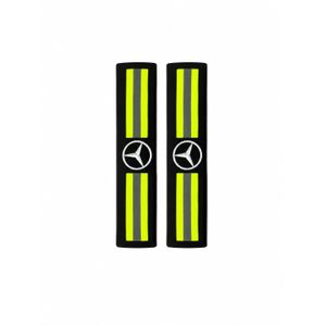 MAXSTORE 2 Piece Car Seat Belt Cover Fluorescent Yellow Fit All Cars
