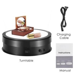 3 Speed Electric Rotating Display Stand 360 Degree Jewelry Turntable Rotating  Base Rotary Table For Photography