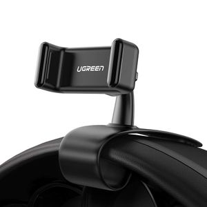 Ugreen حامل هاتف للسيارة موديل 60796 بتصميم مدمج للتابلوه ولوحة القيادة مع قاعدة تثبيت قوية ودوران 360 درجة باللون الأسود