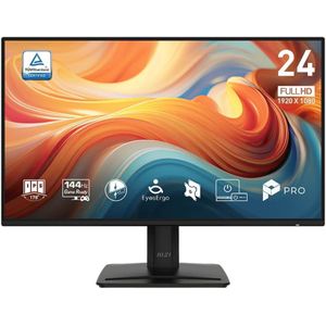 MSI PRO MP242 E14A 23.8" 16:9 Full HD 144Hz IPS LCD HDR Monitor, Matte Black