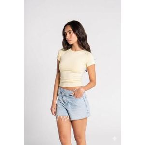 OUTDATED Round Neck Short Sleeve - Butter Yellow