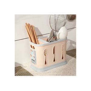 منظم معالق وشوك وسكاكين 3 خانات بلاستيك عالي الجودة