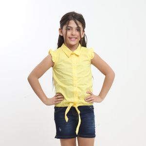 Bebo بلوزة بناتي سادة _اصفر