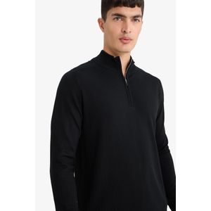 Defacto Standard Fit Stand Collar Half Zippered Knit Pullover