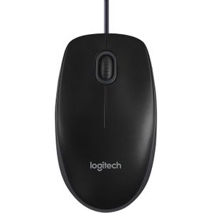 Logitech 910-003357 - ماوس ضوئي USB أسود B100