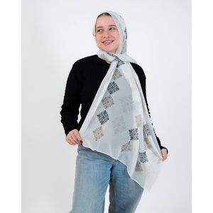 Tie Shop Misk Scarf - Off-White - Beige - Black