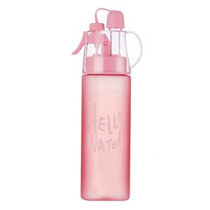 Mist Spray Water Bottle 600ml Portable Sport Water Bottle AntiLeak Drinking  Cup with Mist Hydration (Pink) smiggle spray portable water bottle blue