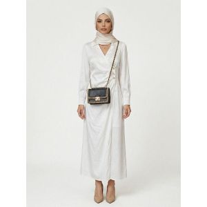 She فستان ماكسي أوف وايت