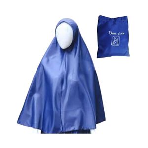 Portable Prayer Khimar Waterproof Material - Comes with Small Pouch - Blue