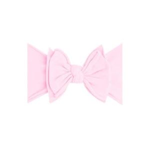 رباط رأس قطن للأطفال مع فيونكة، باللون الوردي، مناسب لحديثي الولادة حتى 5 سنوات، رباط رأس ناعم.