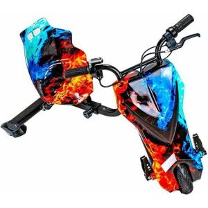 سكوتر دريفت كهربائي للأطفال 360 درجة بموتور 150 وات، كرسي قابل للتعديل وعجل LED – بطارية قابلة للشحن