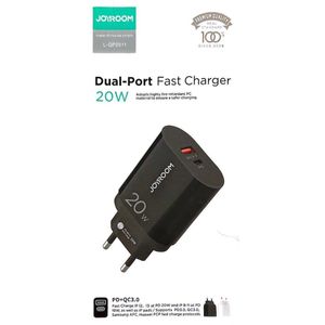 JOYROOM ROOM Kx3455 20W Pd+Qc3.0 Dual-Port Fast Charger Kit with Type-C To iPhone Cable