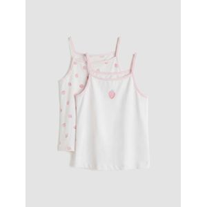 LC Waikiki Square Neck Patterned Strappy Girl's Vest 2 Pack