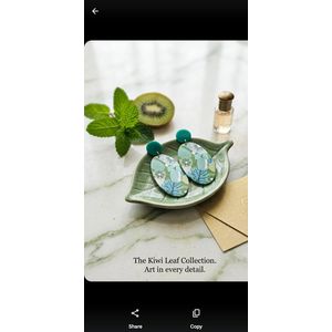 The Kiwi Leaf earrings