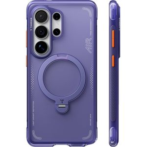 Torras Ostand Q3 Air for Samsung Galaxy S26 Ultra Case with 360 Magnetic Stand, Fit for MagSafe, Airbag Cushion, Mil-Grade Drop Tested, Shockproof Phone Case for S26 Ultra 6.9", Violet Surge