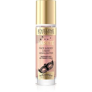 Eveline Cosmetics EVELINE  VARIÉTÉ FACE & BODY LIQUID HIGHLIGHTER 02 rose Gold