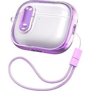 COMPATIBLE with AirPods Pro 2nd/1st Generation Case for Women with Security Lock, Soft TPU with Lanyard, with AirPods Pro 2nd/1st Generation Protective Case (Fuchia)