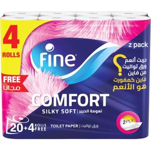 Fine فاين مناديل ورق تواليت تقيل ;كومفورت - 24 رول