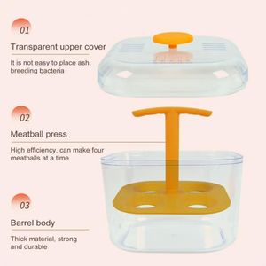 ماكينة صنع كرات اللحم السحرية - إنتاج طلقة واحدة! (مثل طاهٍ محترف) خذ نهاية التشكيل التقليدي! مصنوعة من الاكريليك عالي الجودة وتحفة فنية - جيني