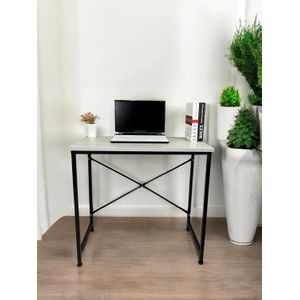 مكتب كمبيوتر معدني فاخر 80 سم للمنزل والمكتب والدراسة والكتابة والكمبيوتر المحمول والأعمال (رمادي)