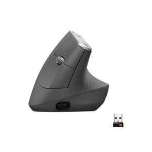 Logitech MX Vertical Ergonomic Wireless Mouse With USB Receiver Graphite
