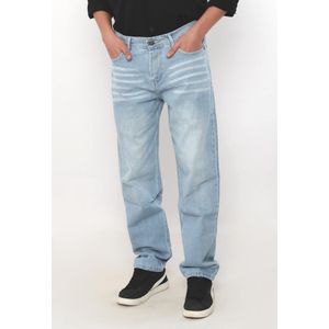 بنطون جينز وايد ليج رجالي ازرق فاتح