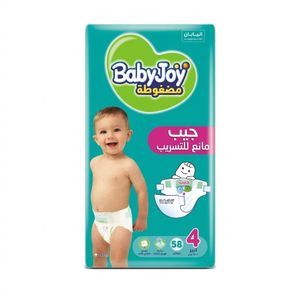 Babyjoy حفاضات مقاس 4 (10-18 كجم) 58 حفاضة