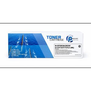 PC TECHNOLOGY HP 83A CF283A Compatible Black Laser Toner Cartridge High Quality 1600 Pages for HP LaserJet Printers