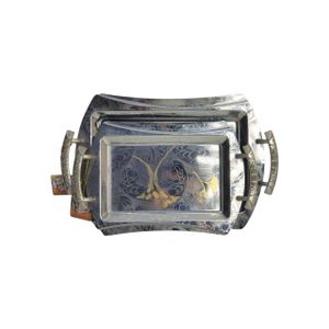 صواني تقديم مودرن بتصميم ليزر بارز ومقابض قوية