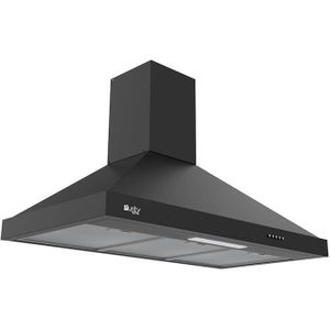 Purity شفاط مطبخ، بلت ان، 90 سم، قوة شفط 1000 م3/س، 3 سرعات، اضاءة ليد، Pansy Pro Plus BL 90cm - اسود