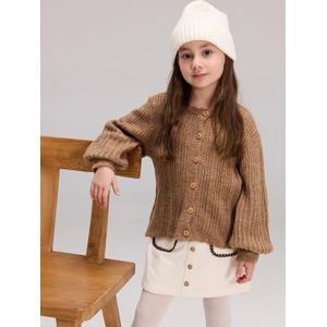 LC Waikiki Crew Neck Long Sleeve Girl's Cardigan