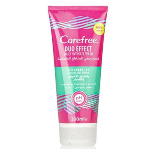 Carefree Duo Effect Daily Intimate Wash With Green Tea & Aloe Vera 200 ml